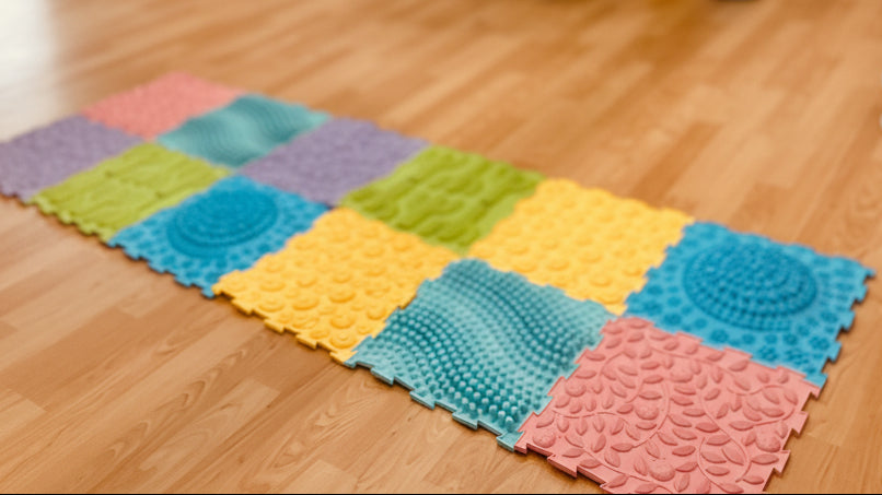 MEEKA Sensory Spectrum Mats arranged within a learning space